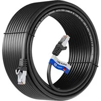 hb-digital 10m LAN Kabel CAT 7 Rohkabel RJ45 S/FTP PiMF LSZH AWG 26 Schwarz