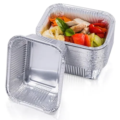 Mamatura Aluschalen klein [Napoleon Gasgrills] 25 Napoleon Alu Tropfschalen, Fettauffangschalen Gasgrill, Gilltassen | Napoleon Grill Zubehör | Travel-Q, Smoker, Rogue | Asietten Alu Grillschalen (25)