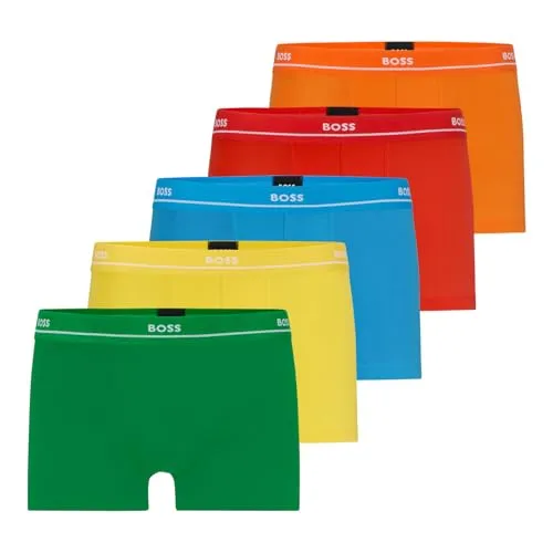 BOSS Trunk 5P Essential_P 10245121 - Retroshorts für Herren, aus 95% Baumwolle für hohen Tragekomfort und 5% Elasthan für optimale Passform.