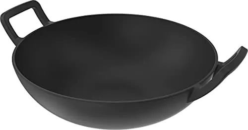 Nexgrill Gusseisen Wok I gusseiserne Wokpfanne für Gasgrill I Wok-Topf für Grill ø 30 cm I ProTouch Grillzubehör & BBQ