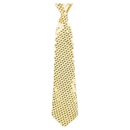 Boland - Krawatte, 1 Stück, Länge 40 cm, mit Gummiband, Spangles, Pailletten, Unifarben, Glamour, Accessoire, Karneval, Mottoparty, Kostüm, Verkleidung, Outfit, Unisex, Halloween, Anzug