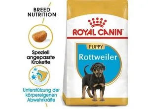 Royal Canin Puppy Rottweiler Hundefutter 12 kg - Hundefutter speziell für Rottweiler Welpen, fördert gesundes Wachstum und starke Knochen mit hochwertigen Zutaten.