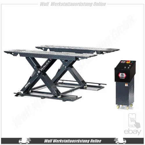 ATH Flex Lift 30 - mobile Kurzhub- Scherenhebebühne 3.000 kg - KFZ-Werkzeuge, leistungsstarke mobile Hebebühne mit einer Tragkraft von 3.000 kg, ideal für Werkstätten und Heimwerkerprojekte.