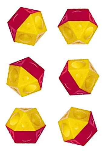 TIPP-KICK 6 x Ersatz Fussbälle ROT Ball Sechs Stück Bälle Ersatzbälle Tip Kick