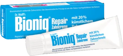 Bioniq® Repair Zahncreme - Zahnpasta für gesunde Zähne - Bioniq® Repair Zahncreme mit Hydroxylapatit für die tägliche Zahnpflege. Repariert kleine Defekte und sorgt für ein langanhaltendes Frischegefühl. Ideal für die Bekämpfung von Zahnbelag und Zahnabnutzung.