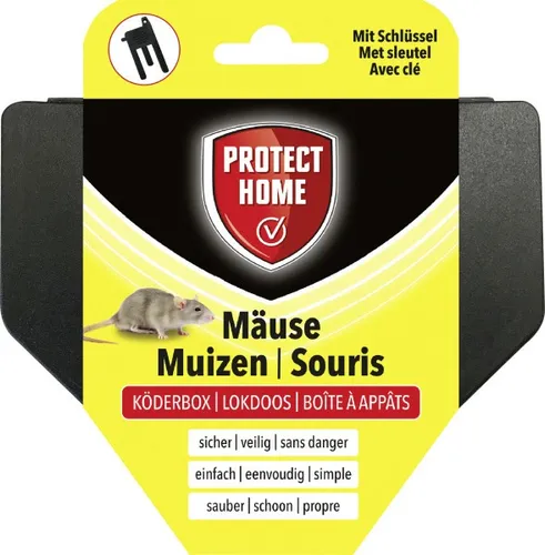 Protect Home Mäuse Köderbox - Effektive Schädlingsbekämpfung - Praktische Mäuse Köderbox für eine zuverlässige Bekämpfung von Mäusen. Sicher und einfach zu handhaben, ideal für den Einsatz im Innen- und Außenbereich.