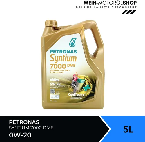 Petronas Motoröl Syntium 7000 DME 0W-20 70716M12EU - Hochleistungs-Motoröl für optimale Motorleistung, ideal für moderne Fahrzeuge mit Benzin- und Dieselmotoren.