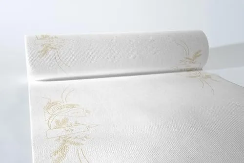 Mank GmbH Airlaid Tischläufer 40 cm x 24 m | Tischdecken-Rolle stoffähnlich | praktische Einmal-Tischdecke für Kommunion oder Konfirmation | Kommunion/Konfirmation