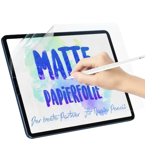 Stück Papier Folie Kompatibel mit iPad 7./8./9.Generation(10.2 Zoll, 2019/2020/2021), Matt Papierfolie Schutzfolie Displayschutz Blendfreiem Feel Paper Film PET Screen Protector for Writing Drawing 3