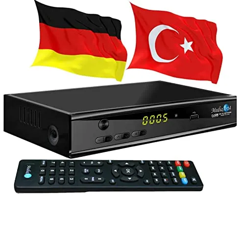 MEDIAART-4 FULL HD Satelliten Receiver mit USB und WLAN - Vorgeprogrammierter FULL HD Satelliten Receiver für Astra und Türksat. Genießen Sie klare HDTV-Bilder und vielfältige Funktionen wie USB-Media-Player und WLAN-Anschluss für Apps. Sparsam im Verbrauch und einfach zu bedienen.