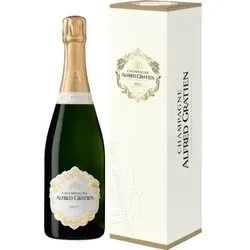 Champagner Alfred Gratien - Brut Classique im Etui - Exklusiver Brut-Champagner, seidig und komplex, ideal für besondere Anlässe. Mit Aromen von Biskuit, Mandeln und Zitrusfrüchten, perfekt als Geschenk im eleganten Etui.