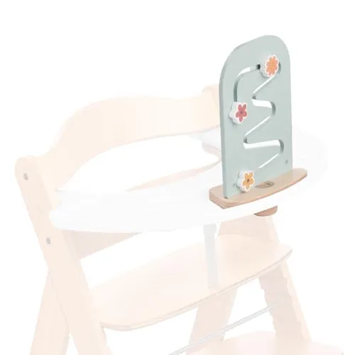 hauck Play Planting S, Flowers - Blumen Motorikschleife ab 8 Monaten Kompatibel mit Play Tray Spielbrett für Alpha+, Beta+ & Arketa Holzhochstuhl, Baby Holz Spielzeug Fördert Auge Hand Koordination