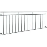 ECD Germany Französischer Balkon 90x225 cm - Balkon- & Terassentüren, korrosionsbeständig mit 16 Füllstäben und elegantem Design, idealer Schutz für Fenster und Türen in Fußbodennähe.