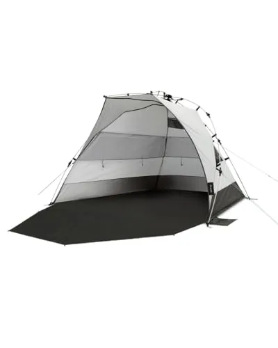 qeedo Quick Bay Pro Strandmuschel für 3 Personen - Große Strandmuschel mit UV-Schutz (UV80), ideal für Familien und Kinder. Inklusive Sandheringe und praktischem Roll-in-Bag für einfachen Transport.