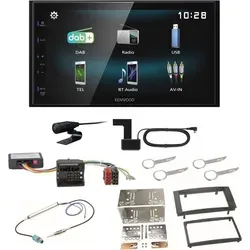 Kenwood DMX-125DAB Bluetooth Autoradio mit Einbauset für VW Touareg 7L - Vollständiges Einbauset für VW Touareg 7L: Kenwood DMX-125DAB mit Bluetooth, DAB-Antenne und allen benötigten Adaptern. Genießen Sie erstklassigen Sound und einfache Bedienung.