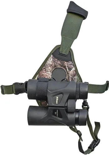 Cotton Carrier Skout G2 Sling Style Bino camo - Kamerazubehör für Outdoor-Enthusiasten: Das kompakte Brustgeschirr ist leicht und bequem unter einem Rucksack tragbar, ideal für lange Tage in der Natur.