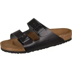 Birkenstock Arizona Schwarz, Gr. 39 - Wanderschuhe aus Naturleder mit zwei verstellbaren Metallschnallen und komfortablem Wildleder-Fußbett – ideal für lange Wanderungen und Alltag.