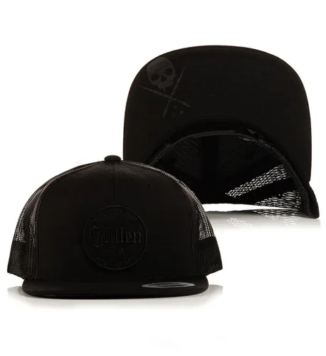 Sullen Snapback Trucker Cap Lasting Black Tattoo Clothing Collective Kappe Logo