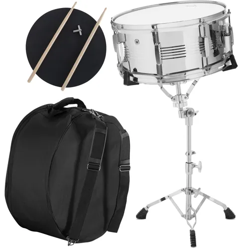 XDrum Snare Drum Starter Set - Percussion Schlagzeug Starter Set mit 14'' x 6,5'' Stahl-Snare, ideal für leises Üben dank Practice-Pad und inklusive Tragetasche für einfachen Transport.