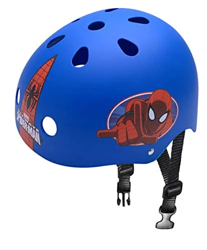 STAMP - SKATE HELM SPIDERMAN (ca. 54-60 cm) - Fahrradhelme - Cooler Spiderman Skatehelm für sichere Fahrten, mit optimaler Belüftung und robustem Material für besten Schutz.