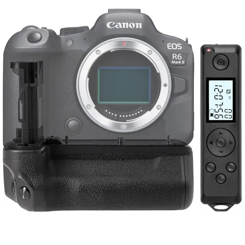 ayex Batteriegriff für Canon EOS R5/R6 mit Timer-Fernauslöser - Praktischer Kamera-Zubehörgriff für EOS R5/R6, optimiert für bessere Handhabung und längere Nutzung. Inklusive Timer-Funktion für kreative Fotografie.