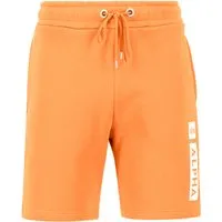 Alpha Industries Men - Shorts Puff Print Short, orange - Herren-Shorts in Größe XL, bequemer Regular Fit aus 80% Baumwolle und 20% Polyester, ideal für warme Tage mit seitlichen Eingrifftaschen und elastischem Bund.