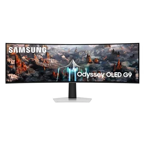Samsung Odyssey OLED G9 LS49CG934SUXEN - 49 Zoll Super Ultrawide Gaming-Monitor mit 240 Hz und 0,03 ms Reaktionszeit für ein beeindruckendes E-Sports-Erlebnis