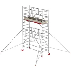 Altrex RS Tower 41 PLUS Fahrgerüst mit Safe-Quick® und Holz-Plattform - Professionelles Fahrgerüst für Arbeiten bis 10,20 m Höhe. Ideal für enge Räume, robust und zuverlässig mit geprüfter Qualität. Inklusive rutschsicheren Sprossen und optionalem Safe-Quick® GuardRail für zusätzliche Sicherheit.