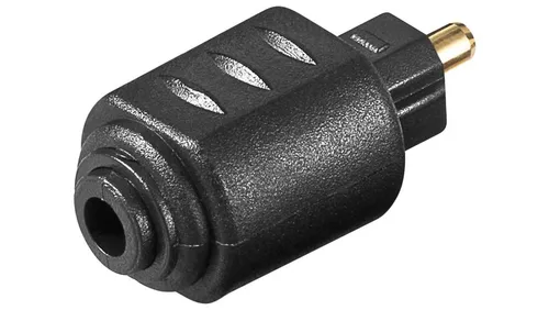 goobay 3,5 mm Mini Kupplung auf Toslinkstecker Adapter - HiFi-Kabel für eine verlustfreie Audioübertragung, ideal für den Anschluss von Geräten mit unterschiedlichen Anschlüssen.