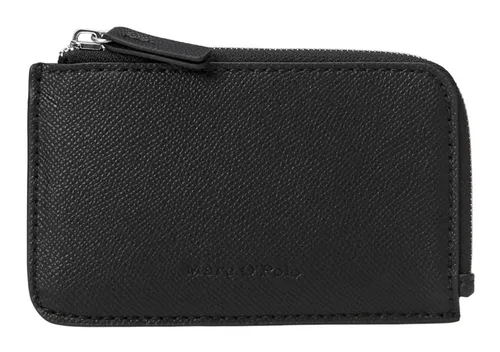 Marc O'Polo Petter Zip Wallet S Kartenhalter Schwarz - Kompakter Kartenhalter aus strapazierfähigem Polyester, ideal für Damen. Praktisches Design mit Platz für Kreditkarten und eleganter Farbton in Schwarz.