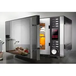 Privileg Mikrowelle 285902 - 3-in-1 Gerät mit Grill und Heißluft, 25 l Garraum, 10 Automatikprogramme und Kindersicherung