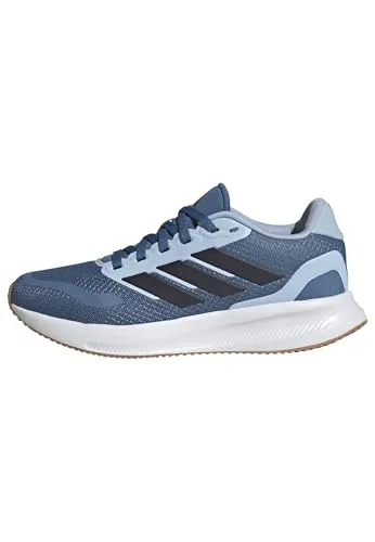 adidas Unisex Kinder RUNFALCON 5 Schuhe JUNIOR, Dusky Ink/Legend Ink/Glow Blue, 35 1/2 EU - Bequeme und stylische Sneakers für Kinder, ideal für den Alltag. Mit CLOUDFOAM-Technologie für angenehmen Tragekomfort und einer robusten Gummiaußensohle.