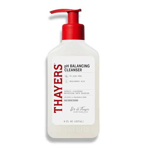 Thayers pH Balancing Daily Cleanser - Gesichtsreinigung mit Aloe Vera - Sanfte und feuchtigkeitsspendende Pflege für trockene Haut - Ölige oder zu Akne neigende Haut - 237 ml