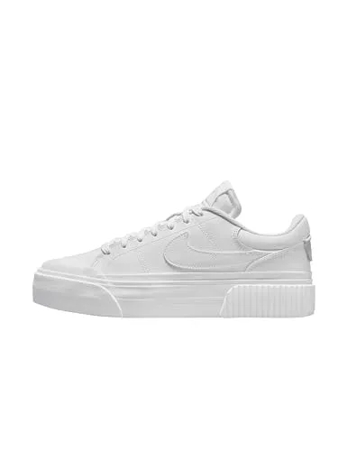 NIKE Damen WMNS Court Legacy Lift Sneaker - Weiß, 38 EU - Damen-Sneaker mit mehrschichtigem Obermaterial für klassischen Stil. Gummiaußensohle für optimale Traktion und gepolsterte Ferse für höchsten Komfort.