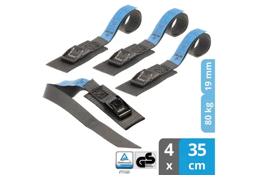 valonic ANT Premium Spanngurt kurz - 4er Set, gepolstert, 35cm, schwarz - Hochwertige Spanngurte aus strapazierfähigem Polyester, ideal für sicheres Verzurren. Kompakt und gepolstert für zusätzlichen Komfort.