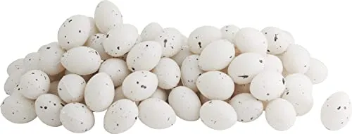 Othmar Decorations Deko-Eier Gesprenkelt 3 cm 100 Stück Kunststoff Ostern Eier Set 3.0 cm 100 Stk für Frühlingsdeko Tischdeko Osterdeko Basteln Dekoration