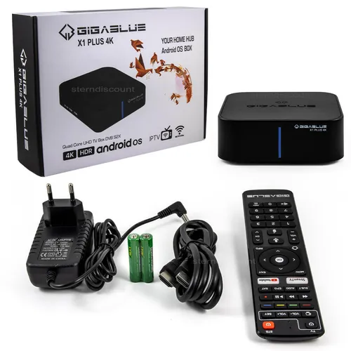 GigaBlue X1 Plus 4K UHD Receiver - TV-Receiver mit Android 10, Dual-WiFi und Bluetooth 4.2 für ein unvergleichliches Streaming-Erlebnis in 4K UHD.