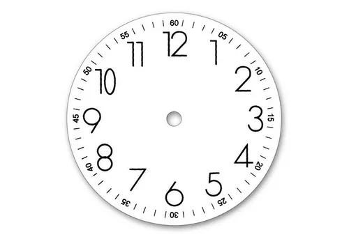 Selva Technik Wanduhr Zifferblatt arabische Zahlen Ø 155 mm weiß - Uhrenzubehör mit elegantem Design, ideal für individuelle Uhrengestaltung und einfache Montage.