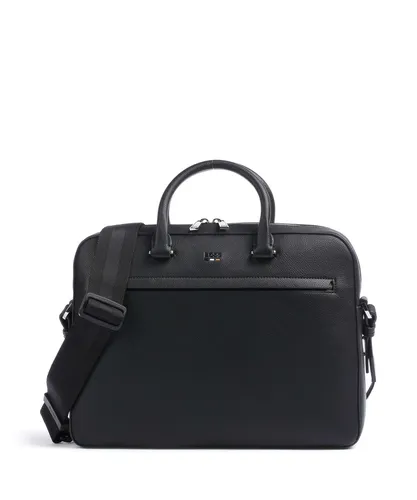 Herren Aktentasche RAY_S aus genarbtem Kunstleder - Taschen und Geldbörsen – Stilvolle Aktentasche aus genarbtem Kunstleder mit Signature-Details, ideal für den modernen Business-Alltag.