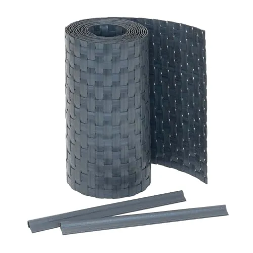 Jardinion Sichtschutzstreifen, (Sichtschutzstreifen, Doppelstabmattenzaun Sichtschutz, 1-St), aus Polyrattan, Wetterfest, inkl. Befestigungsmaterial