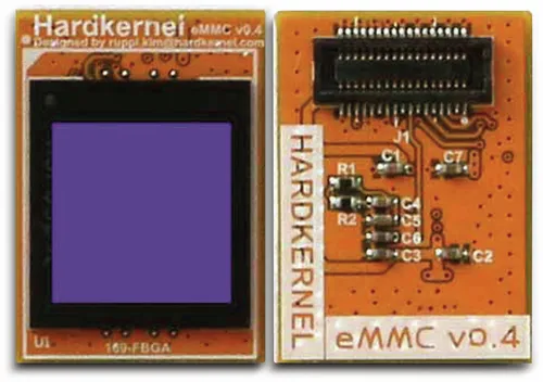 ODROID 8GB eMMC Modul C4 - Hochleistungs-eMMC Modul für Einplatinencomputer, mit bis zu 165 MB/s Lese- und 125 MB/s Schreibgeschwindigkeit. Flexibel einsetzbar für verschiedene Betriebssysteme, inkl. Adapter für einfache Nutzung.