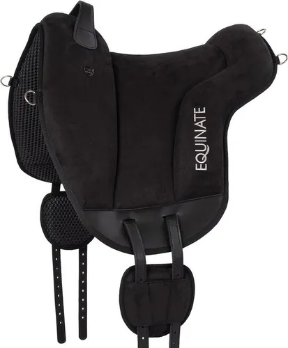 Equinate Reitpad Hamilton - Bareback Pad aus synthetischem Wildleder für Ponys - Pads & Gel-Unterlagen für Reitsättel mit pflegeleichter Neopren-Unterseite, die für sicheren Halt sorgt und anatomischen Komfort bietet.