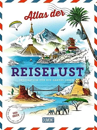 DUMONT Bildband Atlas der Reiselust - Geschenkbücher für Reisen & Regionales, bietet inspirierende Reiseziele und beeindruckende Fotografien für die perfekte Urlaubsplanung.