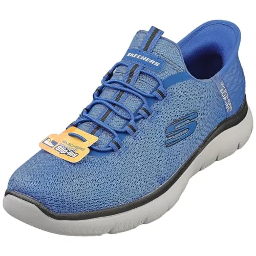 Skechers Sneaker SLIP-INS: SUMMITS - HIGH RANGE in Blau, Größe 42 - Sneaker mit innovativem Slip-On Design für schnellen Einstieg und hohen Tragekomfort, ideal für den Alltag.