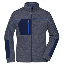 Ladies' Structure Fleece Jacket Pflegeleichte Strick-Fleecejacke für Arbeit und Freizeit blau, Gr. L