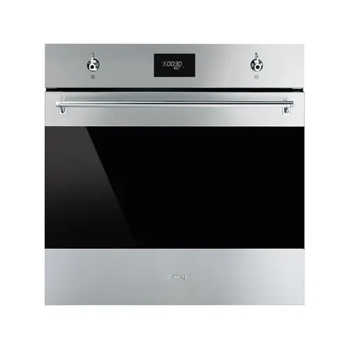 Smeg Klassischer Multifunktions-Elektro-Einzelofen – Edelstahl - Backofen mit vielseitigen Kochfunktionen und elegantem Edelstahl-Design, ideal für kreative Küchenchefs.