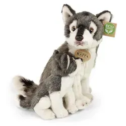 RAPPA Plüschwolf mit Jungtier 27 cm - Umweltfreundlich - Der süße Plüschwolf mit Jungtier ist 27 cm groß und aus hochwertigem, umweltfreundlichem Plüsch gefertigt. Ideal als Geschenk und perfekt zum Kuscheln – ein Muss für jede Plüschtier-Sammlung!