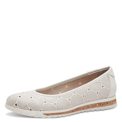 Jana Slipper weiß 40 EU - Hausschuhe aus pflegeleichtem Kunstleder, ideal für den Alltag und bequemes Tragen zu Hause.