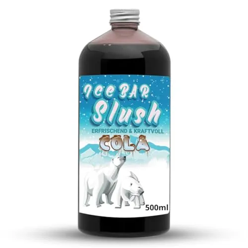 ICE Bär Sirup AZO und Glycerin Frei | 500 ml Flasche | Konzentrat für Slushy Getränke Maker Eis Slushmaschinen Eismaschinen 1:5 bis 1:20 (500 ml, Cola)