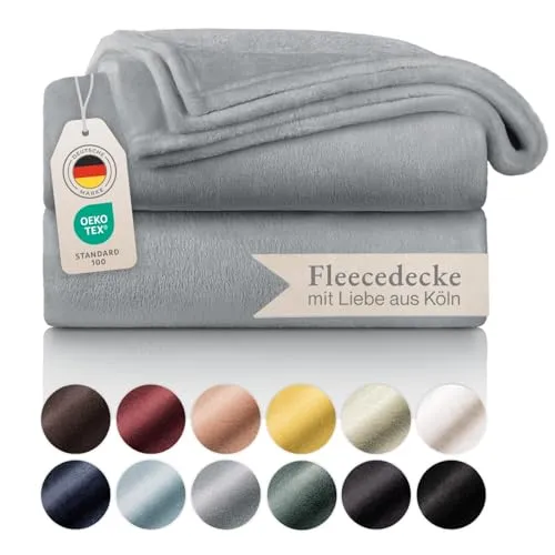 Blumtal Fleecedecke 270x230 cm - Oeko-TEX zertifiziert - Bettdecken: Extra flauschige Kuscheldecke für ultimativen Komfort und Wärme an kalten Tagen. Pflegeleicht und vielseitig einsetzbar, ideal für zu Hause oder unterwegs.